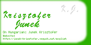 krisztofer junek business card